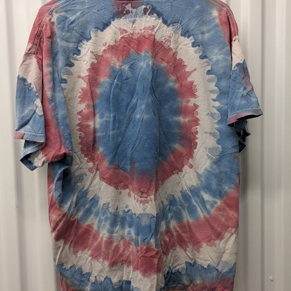 Authentic Hendrix Tie-Dye Graphic Tee - Blue and Red - Picture 5 of 5